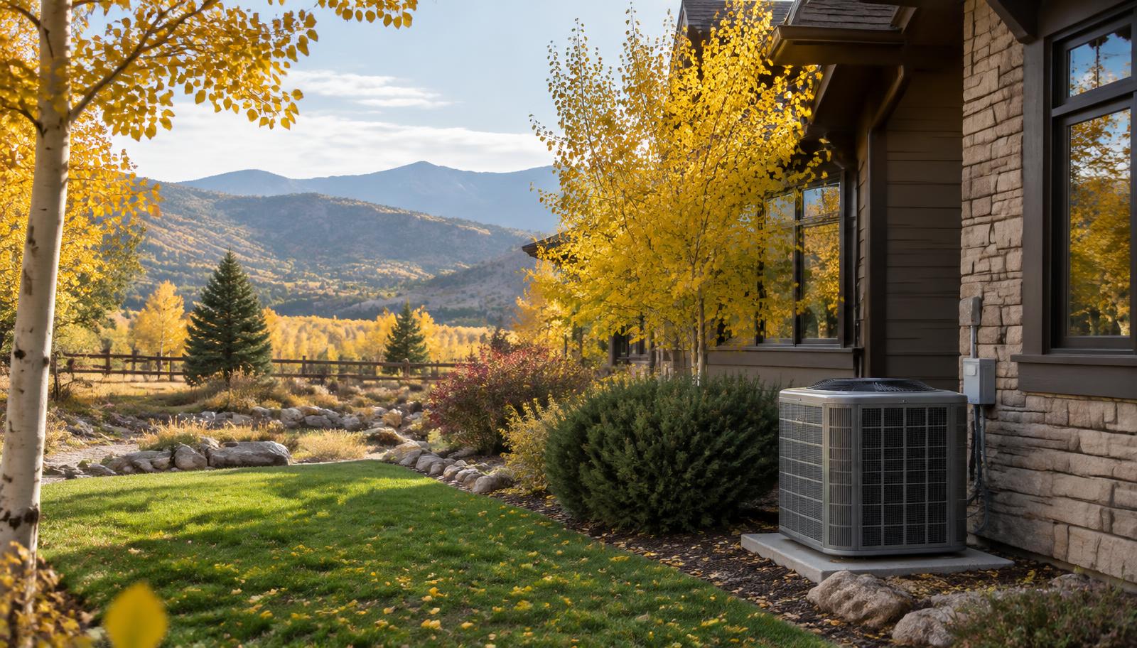 A cozy Colorado home exterior in early fall